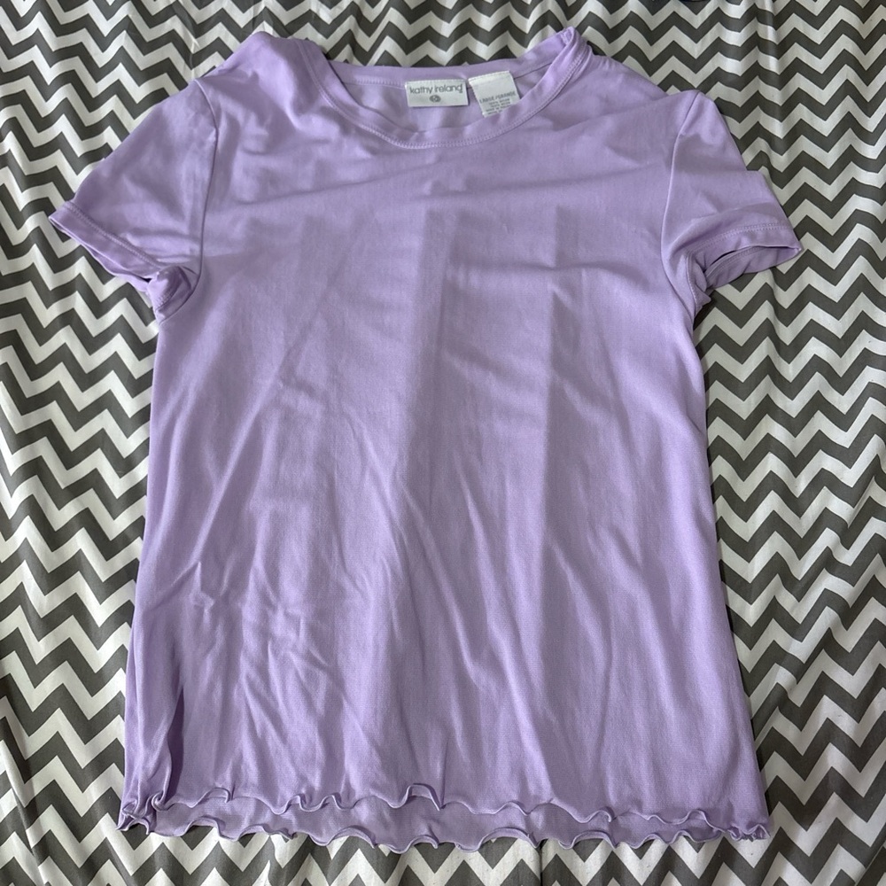 Kathy Ireland Sheer Lavender Tee